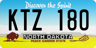 ND license plate KTZ180