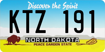 ND license plate KTZ191