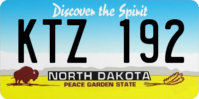 ND license plate KTZ192