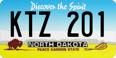 ND license plate KTZ201