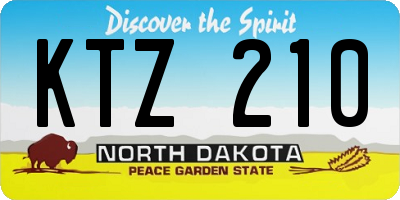 ND license plate KTZ210