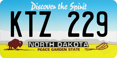ND license plate KTZ229