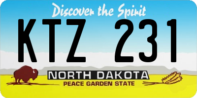 ND license plate KTZ231