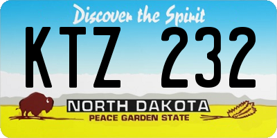ND license plate KTZ232