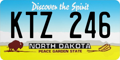 ND license plate KTZ246