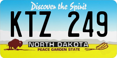 ND license plate KTZ249