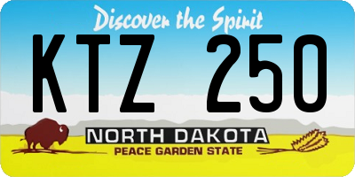 ND license plate KTZ250