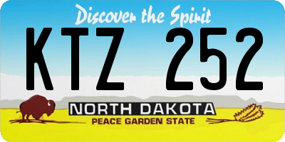 ND license plate KTZ252