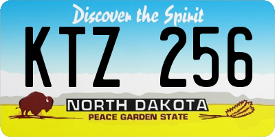 ND license plate KTZ256