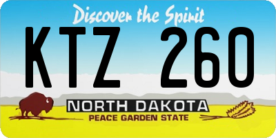 ND license plate KTZ260