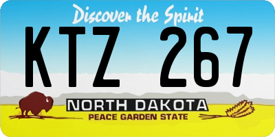 ND license plate KTZ267
