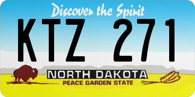 ND license plate KTZ271