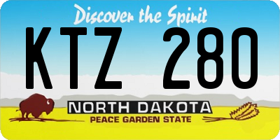 ND license plate KTZ280