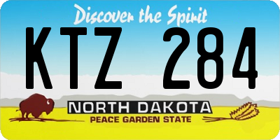ND license plate KTZ284