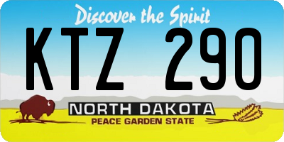 ND license plate KTZ290