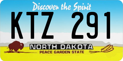ND license plate KTZ291