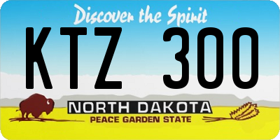 ND license plate KTZ300