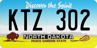 ND license plate KTZ302