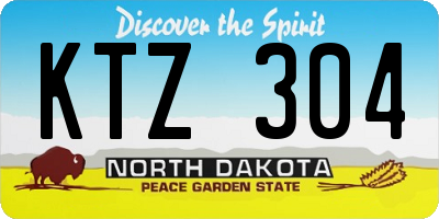 ND license plate KTZ304