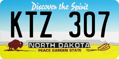 ND license plate KTZ307