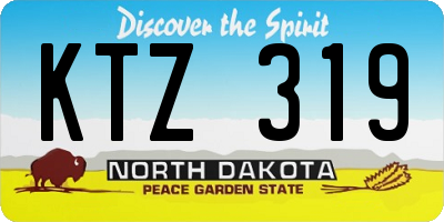 ND license plate KTZ319