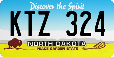 ND license plate KTZ324