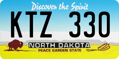 ND license plate KTZ330