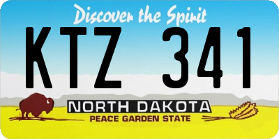 ND license plate KTZ341