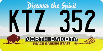 ND license plate KTZ352