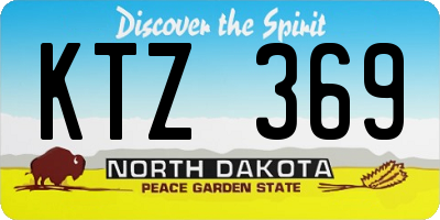 ND license plate KTZ369