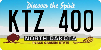 ND license plate KTZ400