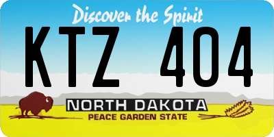 ND license plate KTZ404