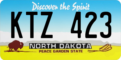 ND license plate KTZ423
