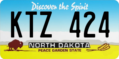 ND license plate KTZ424