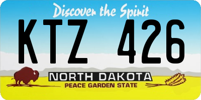 ND license plate KTZ426