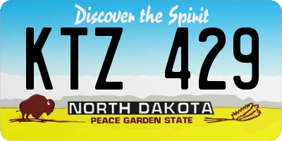 ND license plate KTZ429