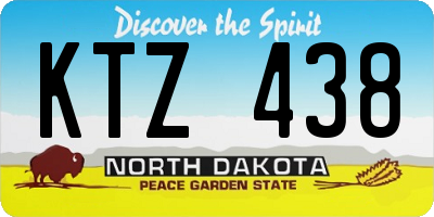 ND license plate KTZ438