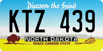 ND license plate KTZ439