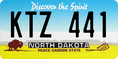 ND license plate KTZ441