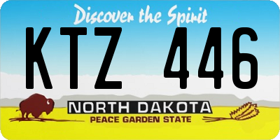 ND license plate KTZ446