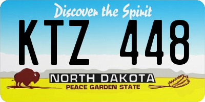 ND license plate KTZ448