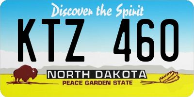 ND license plate KTZ460