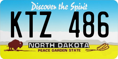 ND license plate KTZ486