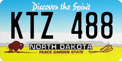 ND license plate KTZ488