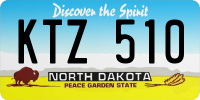 ND license plate KTZ510