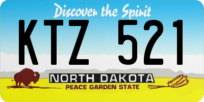 ND license plate KTZ521