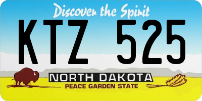 ND license plate KTZ525