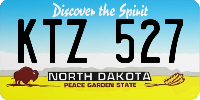 ND license plate KTZ527