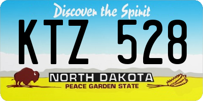 ND license plate KTZ528