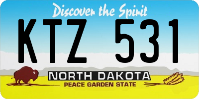 ND license plate KTZ531